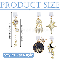 10 шт. 5-х видов пластиковых мобильных пылезащитных заглушек&nbsp;HJEW-DC00120