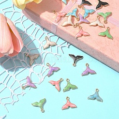 24шт 6 цвета сплава эмалевые подвески&nbsp;ENAM-FS0002-04