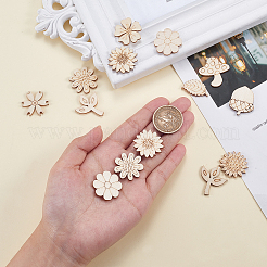 100шт незавершенные деревянные украшения WOOD-CJ0001-54