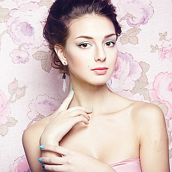 4 пара 4 стильных акриловых сережек-пулей с имитацией драгоценных камней EJEW-AN0003-96