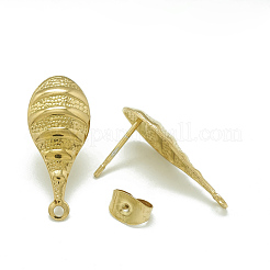 Фурнитура для сережек-гвоздиков из нержавеющей стали 304&nbsp;STAS-Q225-09G