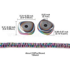 Electroplate non magnetici ematite sintetico fili di perline&nbsp;G-YW0001-49A