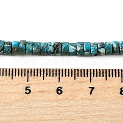 Синтетические серебряные нити бирюзовых бусин&nbsp;G-L617-F03-2x4mm