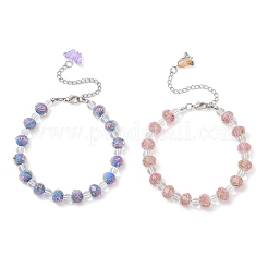 2шт 2-х цветные браслеты из бисера лэмпворк для женщин&nbsp;BJEW-JB12135