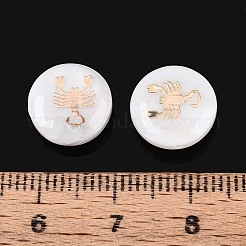 Бусины из натуральных пресноводных ракушек&nbsp;SHEL-N037-02F-G