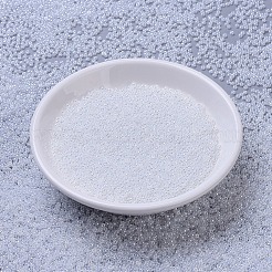 MIYUKIラウンドロカイユビーズ  日本製シードビーズ  11/0  （rr511)クリスタルセイロン  2x1.3mm  穴：0.8mm  約50000個/ポンド&nbsp;SEED-G007-RR0511