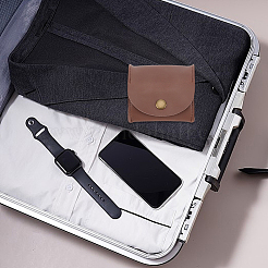 2 шт. 2-х цветные прямоугольные многоцелевые косметички из коровьей кожи AJEW-AN0007-40