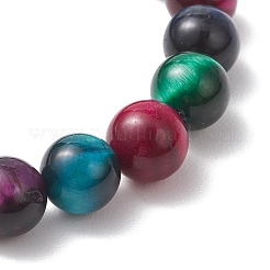 Браслеты из натурального тигрового глаза с бусинами для женщин и мужчин&nbsp;BJEW-JB13464