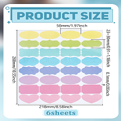 6 лист радужных цветных ПВХ пустых самоклеящихся наклеек&nbsp;DIY-LP0004-07