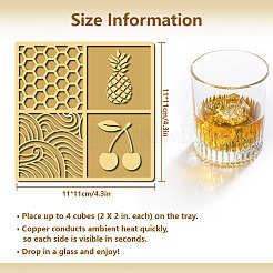 Латунная головка штампа для кубиков льда DIY-WH0535-001