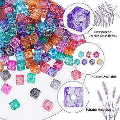 210 шт. 7 цвета прозрачные хрустальные стеклянные бусины&nbsp;EGLA-HS0001-04