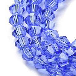 Transparentes perles de verre de galvanoplastie brins&nbsp;EGLA-A039-T3mm-A07