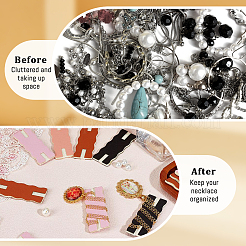 16 шт. 4 стиля PU искусственная кожа ожерелье дисплей карты&nbsp;CDIS-OC0001-10