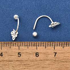 S999 изящные серебряные серьги-гвоздики&nbsp;EJEW-A127-04S