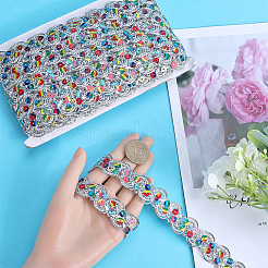 Кружевная лента с пайетками из полиэстера OCOR-WH0078-113A