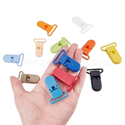 80 個 20 色の環境にやさしいプラスチック製のベビーおしゃぶりホルダークリップ  ミックスカラー  43x31x9mm  4個/カラー&nbsp;KY-PH0007-03