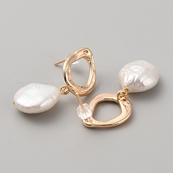 Перламутровые серьги&nbsp;EJEW-WH0009-98