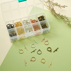 Сплавочные застежка тоггл тибетского стиля TIBE-BT0001-04