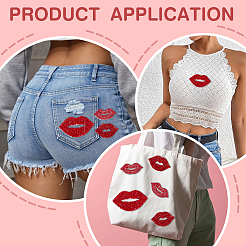 18 Stück 3 verschiedene Stile Lippen-Hotfix-Strasse&nbsp;PATC-ME0001-46