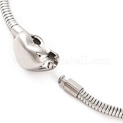 Круглые браслеты-змейки из нержавеющей стали 304 с застежками BJEW-F472-01P-04