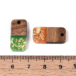 Подвески из непрозрачной смолы и орехового дерева RESI-T060-02M