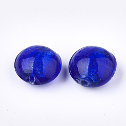 Argento fatti a mano perle di vetro MURANO&nbsp;X-SLF12MMY-1F