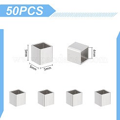 50 шт. европейские бусины из нержавеющей стали 304 FIND-UN0061-09