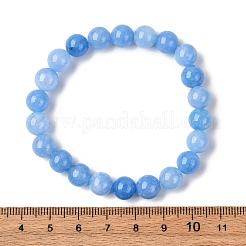 Браслеты из натуральных крашеных аквамариновых круглых бусин для женщин AP1591-3