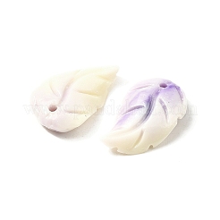 Подвески из синтетических окрашенных ракушек с резными перьями&nbsp;BSHE-H111-02