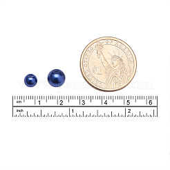 環境に優しい染めガラスパールラウンドビーズ  ミッドナイトブルー  6mm  穴：1.2~1.5mm  約400個/箱&nbsp;HY-BC0001-6mm-RB069