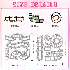 Трафареты для резки пленки из углеродистой стали DIY-WH0309-2073