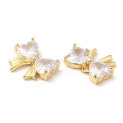 Подвески из латуни и прозрачного циркония&nbsp;ZIRC-Q202-16G