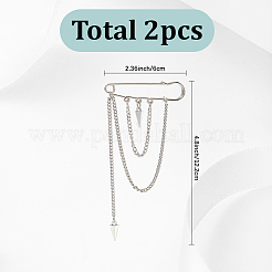 2 шт. коническая булавка из цинкового сплава&nbsp;JEWB-SP0001-03