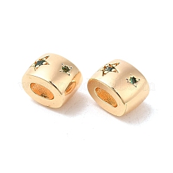 Латунные микро проложить кубического циркония бусы KK-Q773-02G-02