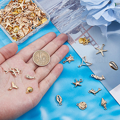108 stücke 18 arten goldene legierung anhänger charms&nbsp;FIND-DC0007-35