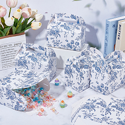 Прямоугольные подарочные коробки для хранения бумаги с цветочным узором CON-WH0085-177