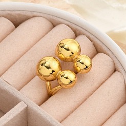 Латунные открытые манжеты для женщин RJEW-F171-01G-03