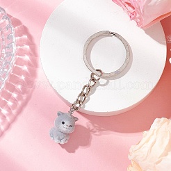 鉄アクリル犬キーホルダー  ライトグレー  79mm&nbsp;KEYC-JKC01185