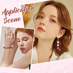 384шт 16 цвета прозрачные акриловые бусины&nbsp;TACR-SC0001-37