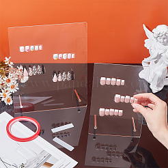 2 комплект 2-х стилей прозрачной акриловой демонстрационной доски в доспехах&nbsp;DIY-FG0005-37