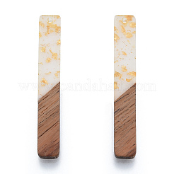 Grandes colgantes de resina opaca y madera de nogal&nbsp;RESI-N025-034-E02