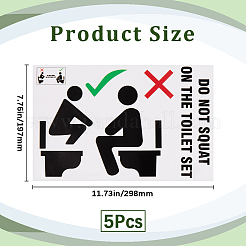 ПВХ наклейки для общественного туалета&nbsp;AJEW-WH20006-102A