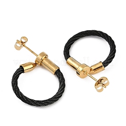 Ионное покрытие (ip) серьги-гвоздики из нержавеющей стали 304 для женщин&nbsp;EJEW-M023-05A