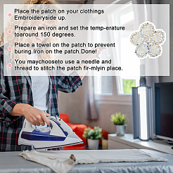 4 шт. цветочные тканевые лоскуты DIY-FH0007-54A