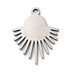 Ciondolo in acciaio inossidabile 304 in stile tibetano con cabochon&nbsp;STAS-G278-39AS