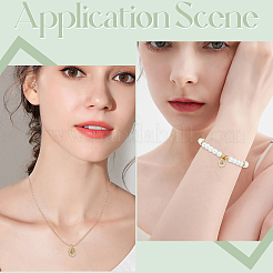 6 шт. латунные подвески с кубическим цирконием KK-BBC0012-07