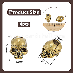 4 perlina europea in ottone&nbsp;KK-OC0001-81