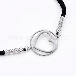 Регулируемые нейлоновые шнур плетеный браслеты из бисера BJEW-L640-05P