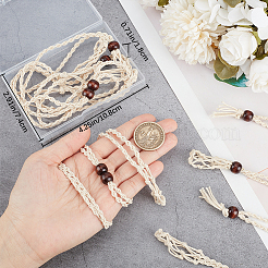 6 шт. регулируемый вощеный шнур макраме мешочек пустой держатель для камней изготовление ожерелья&nbsp;NJEW-BBC0001-08A