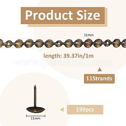 Полоски железных гвоздей&nbsp;FIND-WH0148-752P